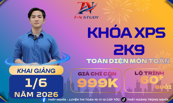 TOÁN 12 | KHÓA XPS MÔN TOÁN 2K9