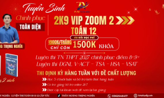 Z00M2 TOÁN 12 | KHÓA XPS MÔN TOÁN  2K9 VIP WEB + ZOOM